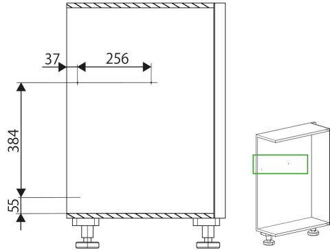 Häfele Tezgah Altı Kiler Sistemleri K-LINE 30 ≥523 mm 20 kg 545.13.422