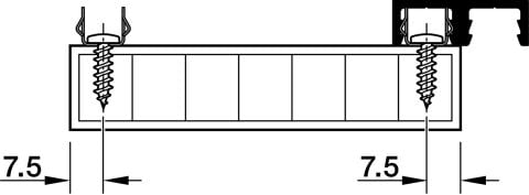 Hafele Mandallı profil, Oturtmak için panel montaj sistemi