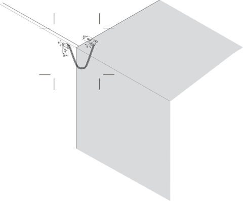 Hafele Sınırlayıcı pirinç parlak 200mm - 372.35.813