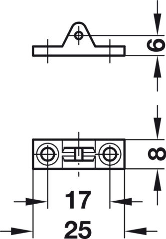 Hafele Sınırlayıcı pirinç parlak 200mm - 372.35.813