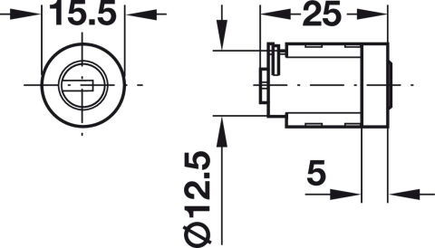 Häfele Symo Premium 20 silindir göbeği bağımsız Farklı anahtarlı 12,50 mm Nikel kaplama 210.45.600