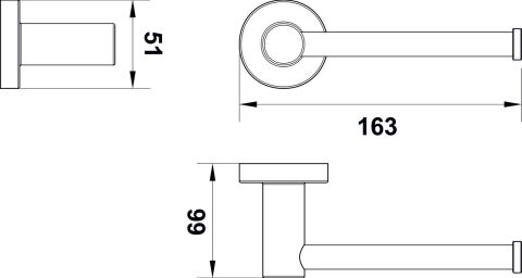 Häfele OZO - Tuvalet Kağıtlık Elektrolizle kaplanmış Duvara monte, 580.67.442