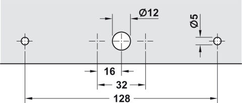 Hafele Basmalı düğme kolu, Cara-Latch, uzunluk 160 mm