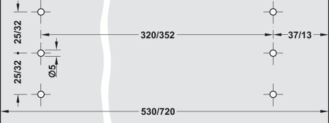 Häfele Çekmece rayları Varyant C/C+ taşıma kapasitesi P16 16 kg 429.62.913