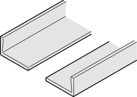 Hafele Slido D-Li11 Handle set door frame silvc