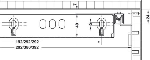 Häfele Sığ tip çekmece Varyant C - 332x402x38 mm RAL 9011 429.64.343