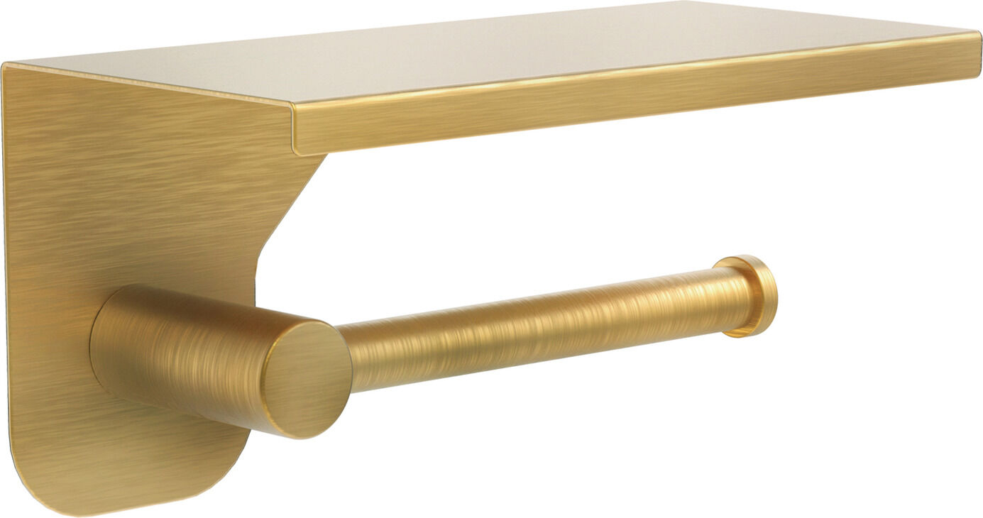 Häfele OZO - Etajerli Tuvalet Kağıtlık 95x190x90 mm Mat Altın Duvara monte, 580.67.644