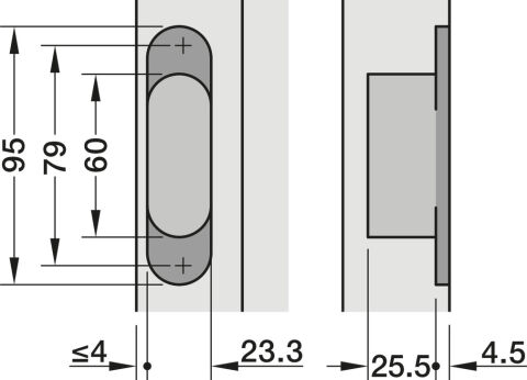 Hafele kapı Menteşesi, Startec H2, gizli, en fazla 45/60