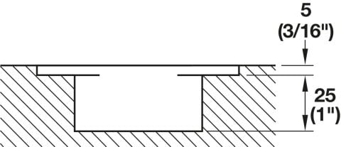 Hafele Kapı menteşesi, Startec H2, gizli, en fazla 45/60