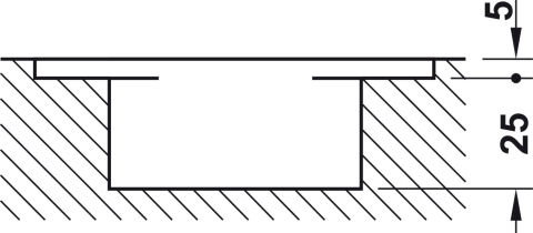 Hafele Kapı menteşesi, Startec H2, gizli, en fazla 45/60