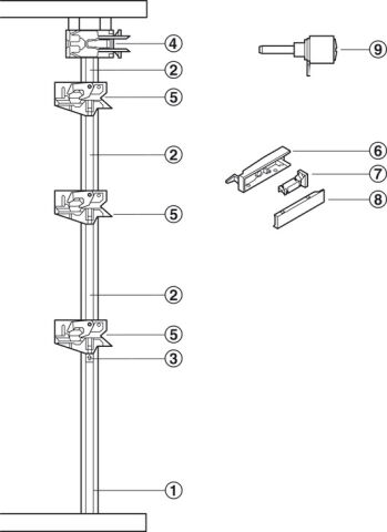 Häfele Symo EC Merkezi kilitleme döner silindirli kilit 18 mm Nikel kaplama Mat 234.98.650