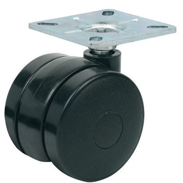 Hafele ROLLER02 Mobilya Tekerleği Frensiz Siyah Ø75x94mm