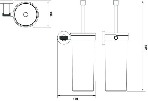 Häfele VERONA - Duvara Monte Tuvalet Fırçalık Bronz Mat 580.67.870