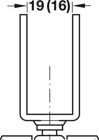 Häfele İkiz tekerlek Yük taşıma kapasitesi 100 kg 65x65 mm 75 mm 94 mm 660.09.331