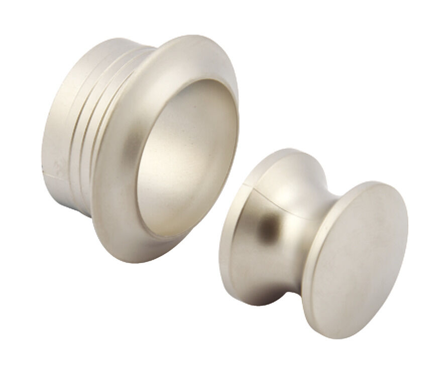 Häfele Basmalı düğme 16 mm kapak Kalınlığı için Nikel kaplama Mat 229.01.613