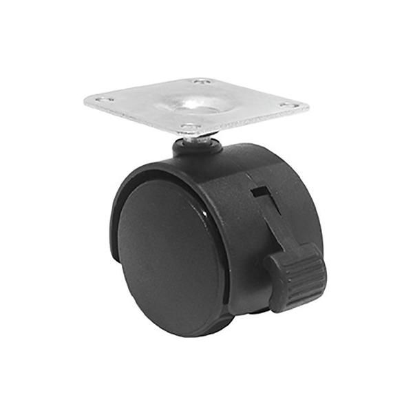 Hafele ROLLER05 Mobilya Tekerleği Frenli plaka Ø50x62mm