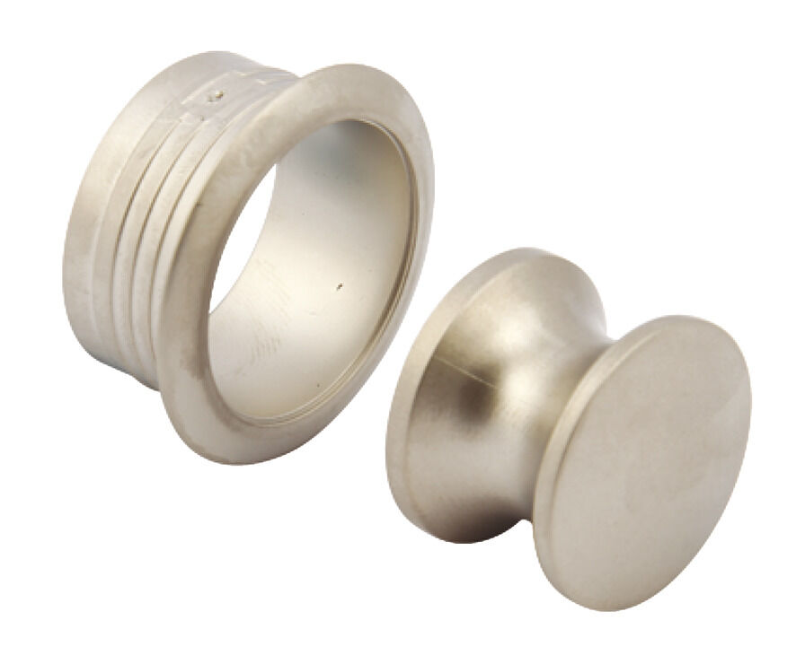 Häfele Basmalı düğme 19 mm kapak Kalınlığı için Nikel kaplama Mat 229.01.622