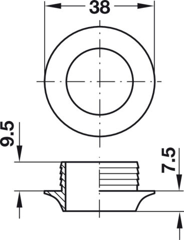 Häfele Rozet Basmalı Kilit için 13 mm plaka kalınlığı Nikel kaplama Mat 229.03.608