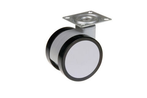 Häfele ENKEL - İkiz Tekerlek 65 mm Teker: Siyah Gövde: Gri 82 mm 40 kg 660.23.525