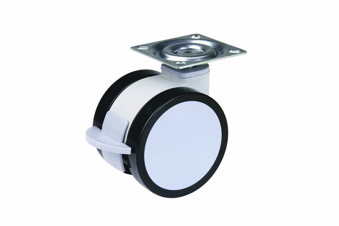 Häfele ENKEL - İkiz Tekerlek 50 mm Teker: Siyah Gövde: Gri 64 mm 25 kg 660.23.621