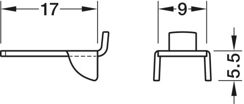 Hafele Shelf support Steel nickel-plated - 283.68.006