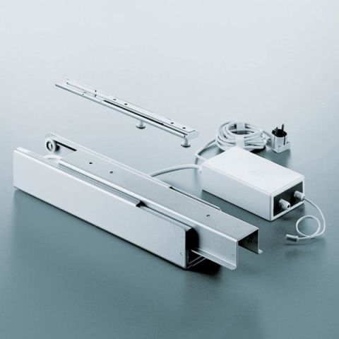 Hafele DISPENSA 90° Boy Kiler Rayı Motorlu Gümüş Gri 100kg