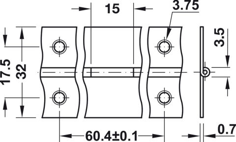 Häfele Boy menteşe vidalanarak montaj için paslanmaz 3,50 mm 32 mm 3,500 mm Boş 351.04.038