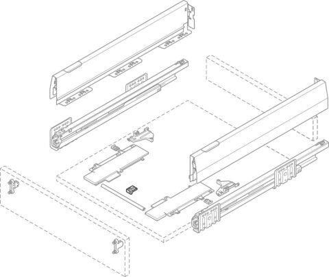 Bas-Aç Yavaş Kapanan çıkarma ünitesi, Hafele Matrix Box P