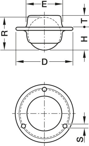 Häfele Gömme bilyalı tekerlek Serbest hareket 35 mm 13 mm 12 kg 661.02.230