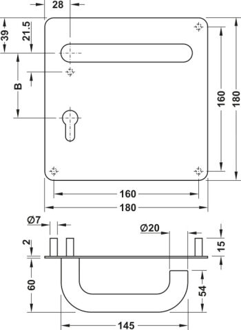 Hafele ROLAND-PLATE II - 902.99.542