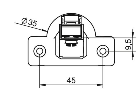 Häfele METALLA 110 SM 105° Gizli menteşe Yarı Binili 35 mm Nikel kaplama 311.04.801