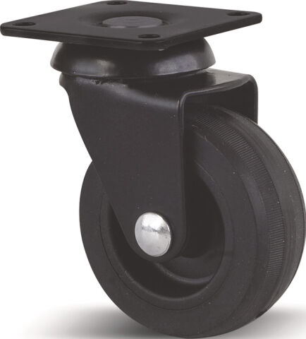 Häfele BLACKY - Mobilya Tekerleği 50 mm 67 mm Siyah Mat Plakalı 661.39.905