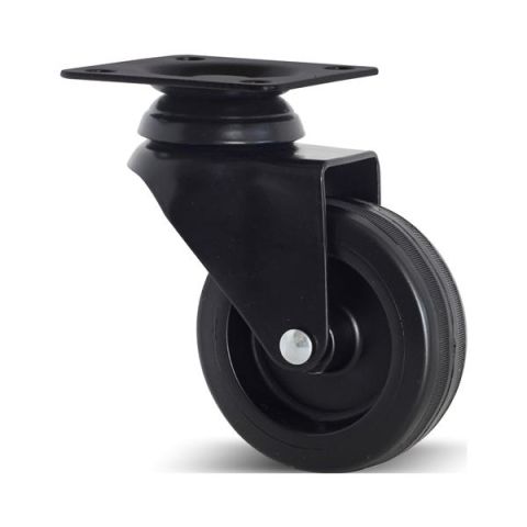 Hafele BLACKY Mobilya Tekerleği Frensiz Siyah Ø75x104mm