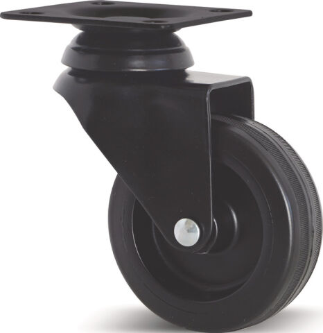 Häfele BLACKY - Mobilya Tekerleği 75 mm 103 mm Siyah Mat Plakalı 661.39.915