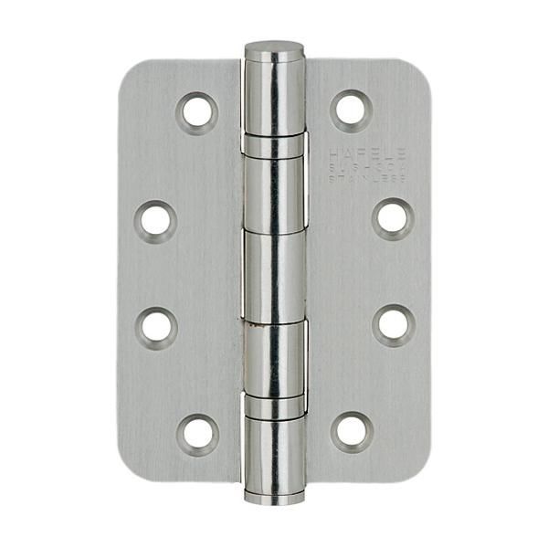 Hafele Yaprak Menteşe Paslanmaz Çelik 304 Mat 102x76x3mm Yuvarlak