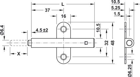 Häfele Basma mandalı 32/37 mm seri matkap deliklerine RAL 7004 32/37 mm matkap 356.02.501