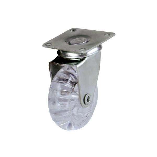 Hafele PARENTE50 Mobilya Tekerleği Frensiz Şeffaf Ø50x66mm