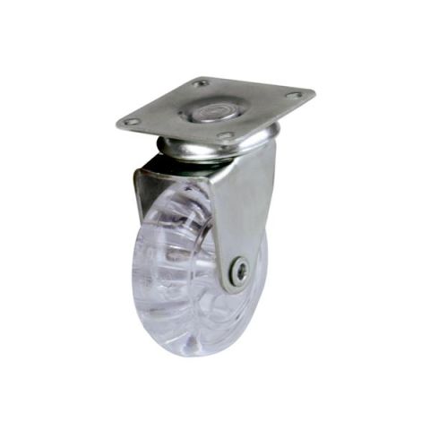 Hafele PARENTE50 Mobilya Tekerleği Frensiz Şeffaf Ø50x66mm