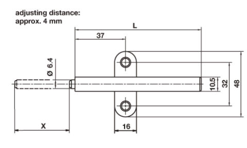 Häfele Basma mandalı 32/37 mm seri matkap deliklerine RAL 7004 32/37 mm matkap 356.02.502