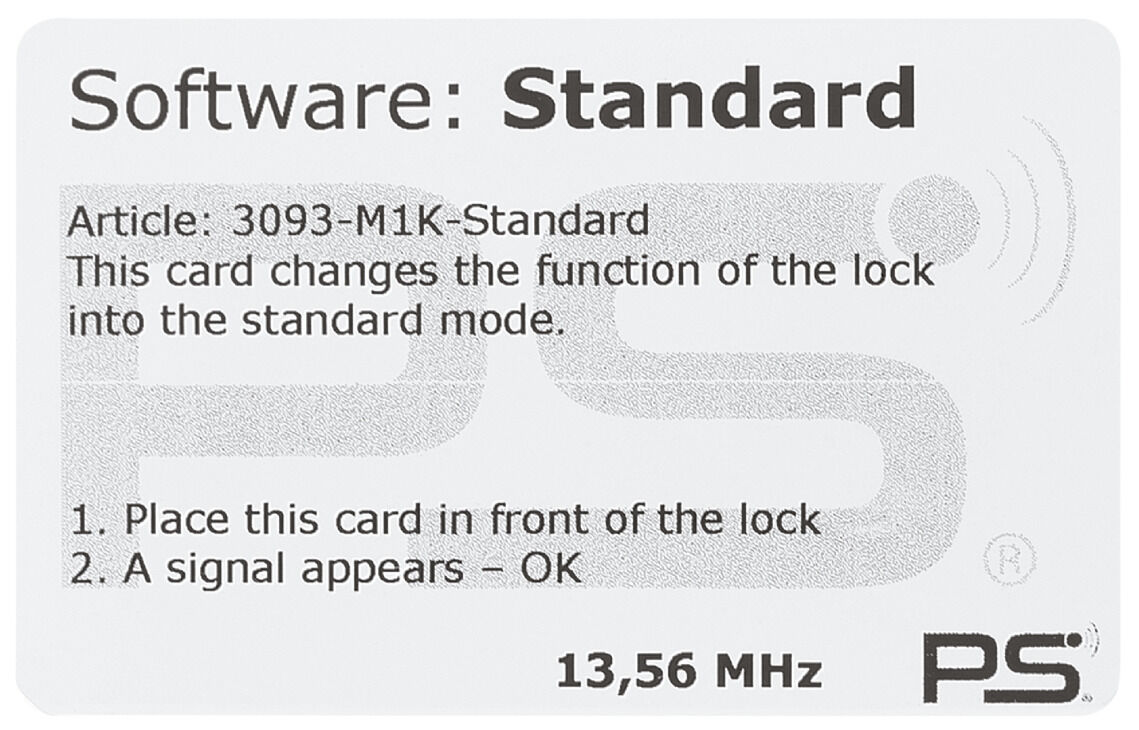 Häfele Programlama Anahtar Kartı ''Standart Mod'' 231.07.422