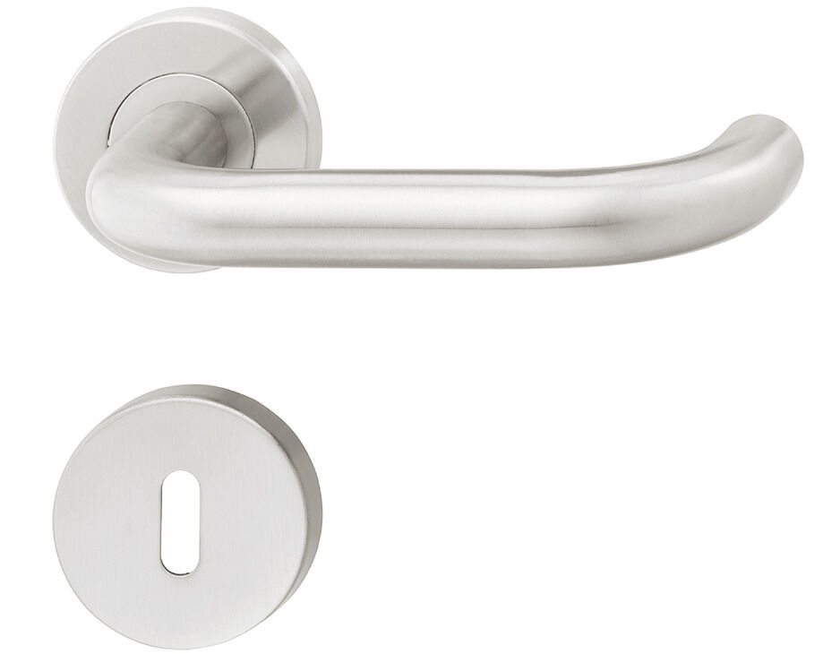 Häfele ROLAND-M Kapı Kolu Seti Paslanmaz Çelik 304 53 mm Paslanmaz çelik renkli Mat 902.99.580