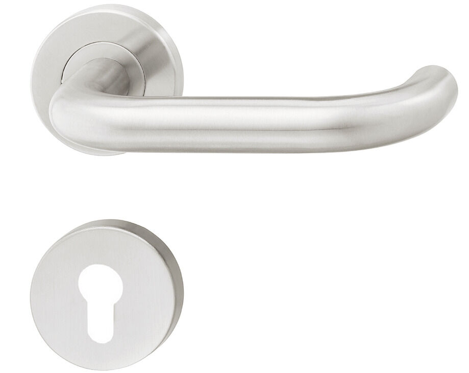 Häfele ROLAND-M Kapı Kolu Seti Paslanmaz Çelik 304 53 mm Paslanmaz çelik renkli Mat 902.99.581