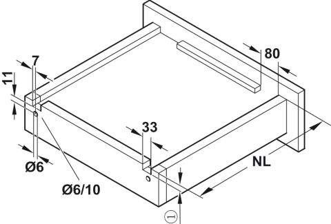 Häfele MATRIX UMS30 Gizli ray tam aç. yvş. 450 450 mm 30 kg 433.07.115