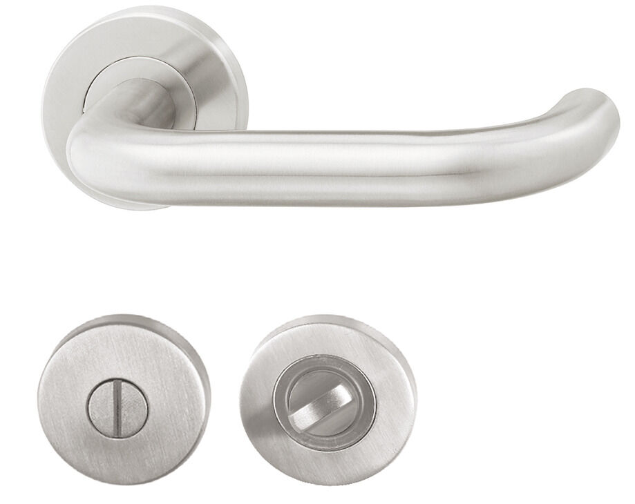 Häfele ROLAND-M Kapı Kolu Seti Paslanmaz Çelik 304 53 mm Paslanmaz çelik renkli Mat 902.99.582