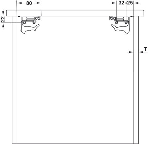 Häfele MATRIX UMS30 Gizli ray tam aç. yvş. 550 550 mm 30 kg 433.07.117