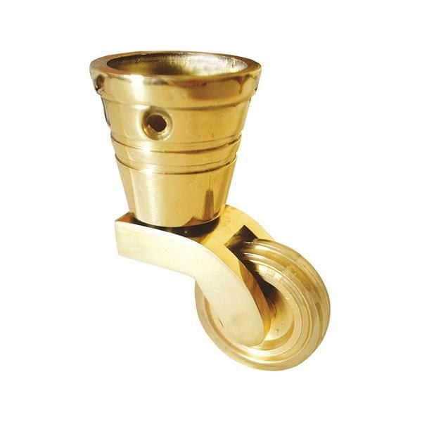 Hafele DECOR Mobilya Tekerleği Geçme Parlak Pirinç Ø31mm
