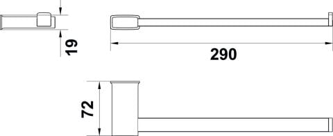 Häfele PLATO - Kağıt Havluluk 290 mm 19 mm Parlak krom 580.68.340