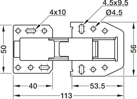 Häfele Kalkar kapak menteşesi Free CH 300 2 1 kg'a ≤2,1 kg 356.36.607