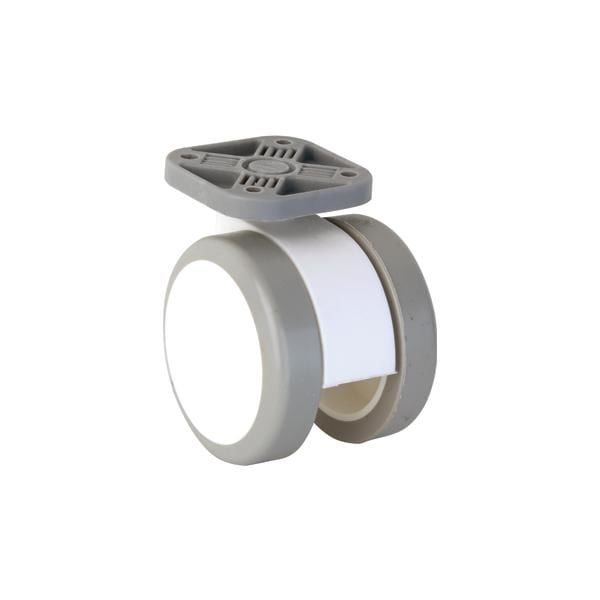Hafele COLO Mobilya Tekerleği Plakalı Beyaz/Gri Ø50x57mm