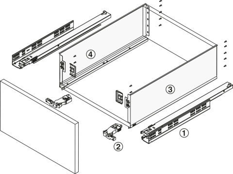 Çekmece Sistemi, Hafele MINIMALIST - 516.00.352